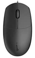 RAPOO N100 Wired Mouse – Corded USB Mouse for Mac or Windows PC Laptop/Desktop, for Right or Left Hand Use, Black (Black)