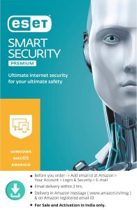 ESET Smart Security Premium Latest Version - 1 User, 1 Year | Free Parental Control for Android (Email Delivery in 2 Hours - No CD)