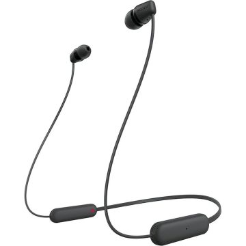 Sony WI-C100 Wireless Headphones with Customizable Equalizer for Deep Bass & 25 Hrs Battery, DSEE-Upscale, Splash Proof, 360RA, Fast Pair, in Ear Bluetooth Headset with Mic for Phone Calls (Black)(BLUE)(WHITE)