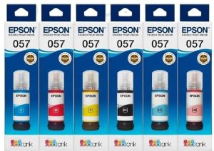 057 OG Ink Compatible with Epson L8050, L18050 Printer - Compatible Ink Bottle for Epson 057 Inktank Printer - (70gm x C/M/Y/Bk/LC/LM) Ink Bottles