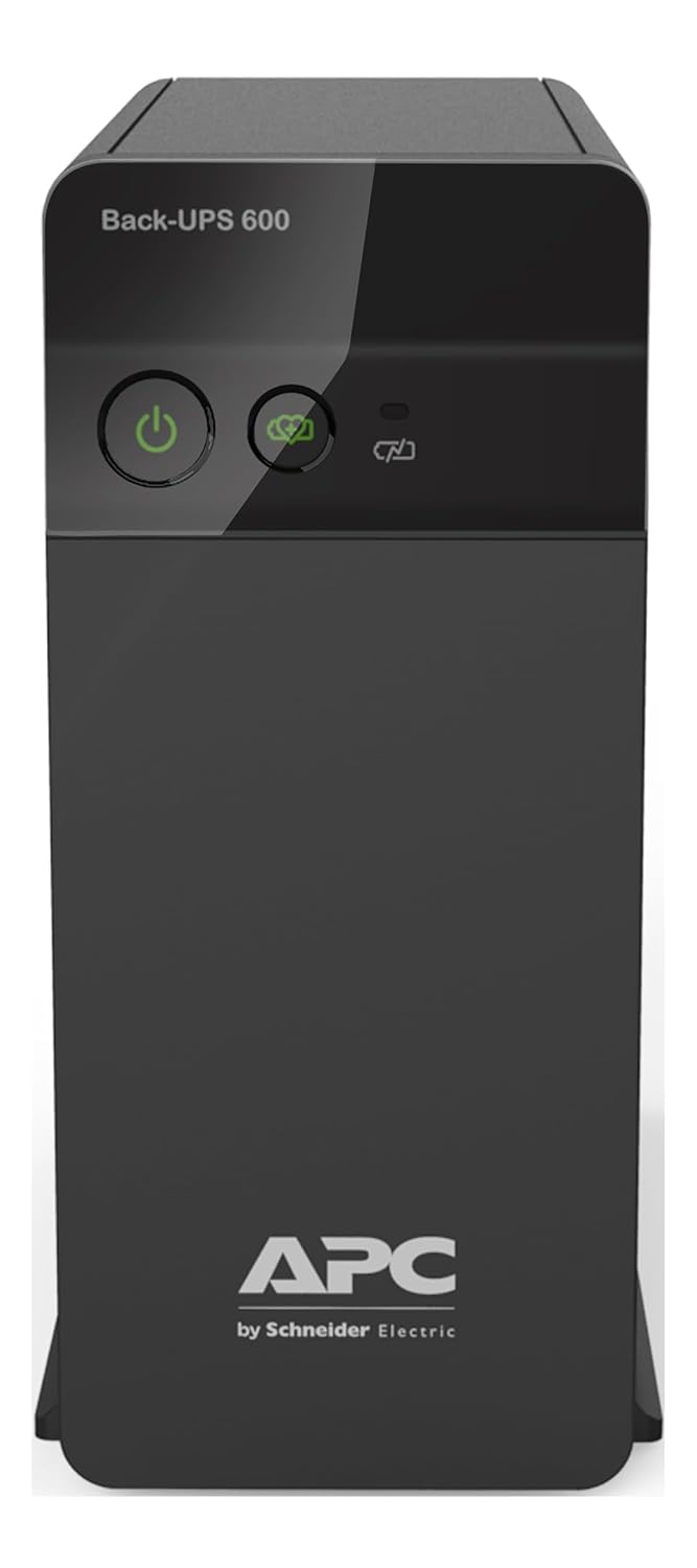 APC Back-UPS BX600C-IN 600VA / 360W UPS | Backup for WiFi Router, Desktop PC & CCTV | 3 Power Backup Outlets | 2 Year Warranty | Ideal for Home Office & Online Classes
