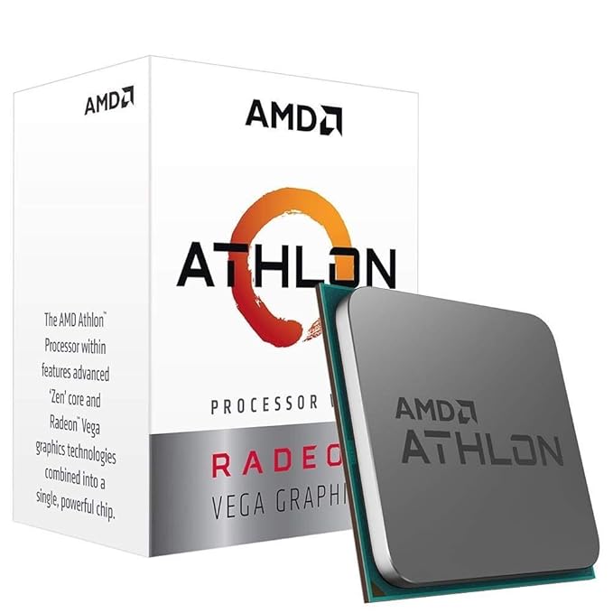 AMD Athlon 3000G with Radeon Vega 3 Graphics Dual Core 4 Threads 3.5GHz Unlocked Desktop Processor