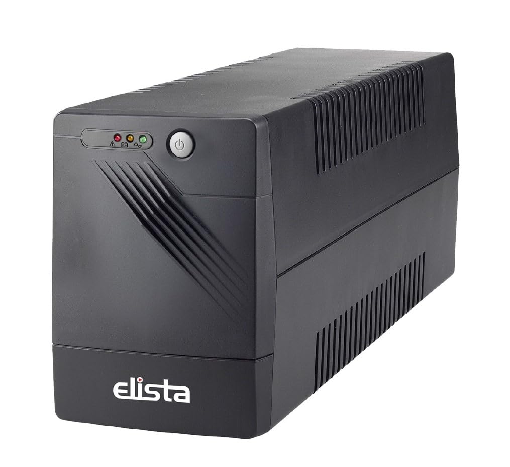 Elista 1KVA(1000VA)/600 W Line Interactive UPS for Desktop PCs, Laptops, Routers, Networking Devices and Gaming Consoles with Automatic Voltage Regulation, Overload Protection,Generator Compatible
