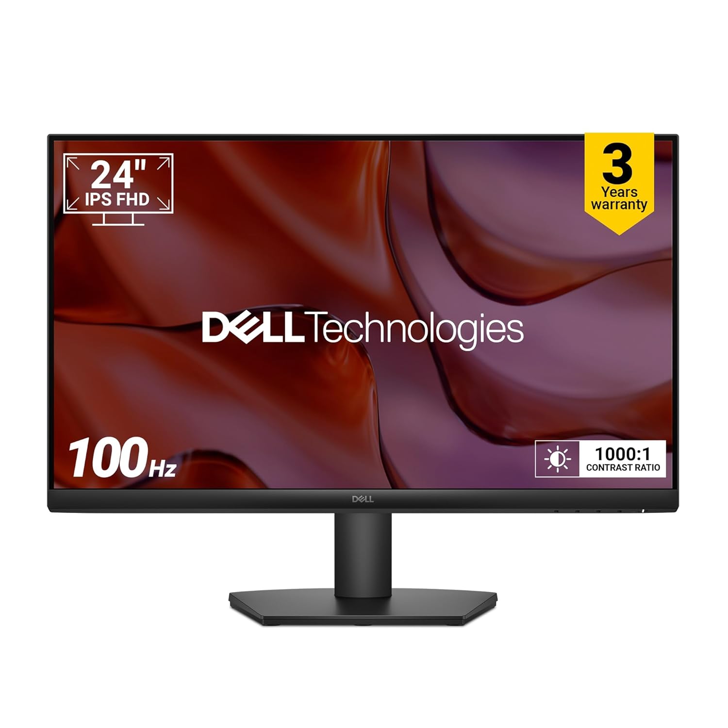 Dell SE2425HM 24\"/60.96cm FHD Monitor, Ultra-Thin Bezels, 100Hz IPS Panel, 5 ms Response, Contrast 1000:1, Tilt Adjust, HDMI, VGA, Warranty 3 Years, Comfortview Plus, TÜV Rheinland 3-Star Eye Comfort