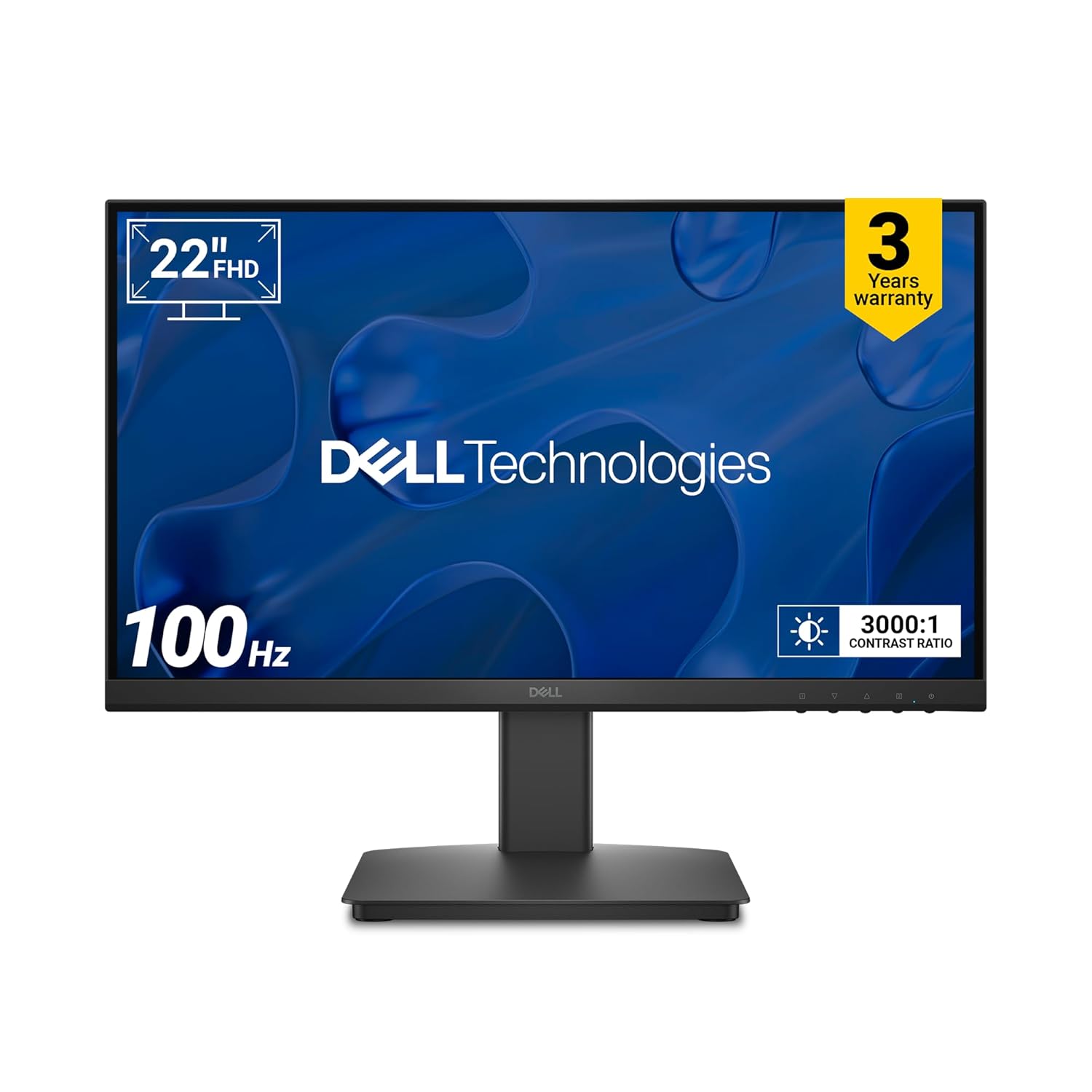 Dell SE2225HM 21.5\"/54.6cm FHD, 100Hz Refresh, VA Panel, 5ms Response, Tilt Adjust, 3000:1 Contrast, 250 cd/m2, Ports: HDMI, DP 1.2, VGA, TÜV Rheinland 3-Star Eye Comfort, Ultra-Thin bezels Monitor