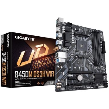 Gigabyte B450M DS3H WiFi (AM4/ AMD B450/ SATA 6GB/s/USB 3.1/ HDMI/WiFi/Bluetooth/AMD Motherboard)