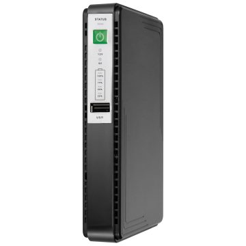 Artis AR-MINIDC Mini UPS for WiFi Router/Modem/CCTV/Set top Box. 8800mAh Battery. Supports 9V/12V-1A/1.5A/2A Routers. USB Port Phone Charging.Battery Level Indicator. BIS Certified, Black.