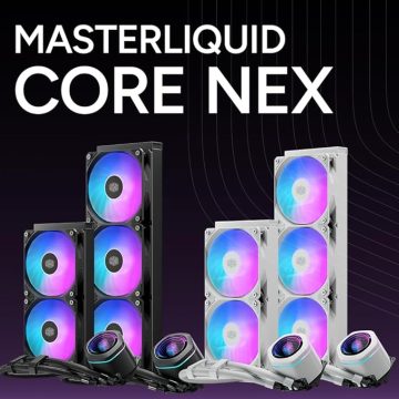 Cooler Master ML 360 Core Nex ARGB CPU Liquid Cooler Black | Support Latest LGA1851, LGA1700, AM5, AM4 Socket | Dual Chamber Pump | 360mm AIO | High Perfomance Fans | Infinity Mirror Design