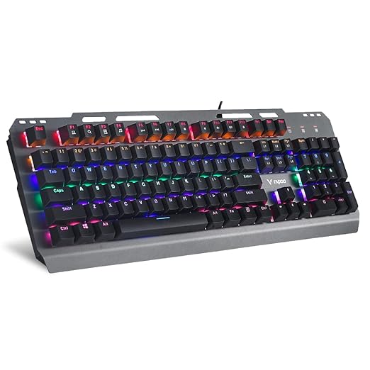 Rapoo GK500 Gaming Mechanical Backlit Keyboard, 2 Years Warranty - Black