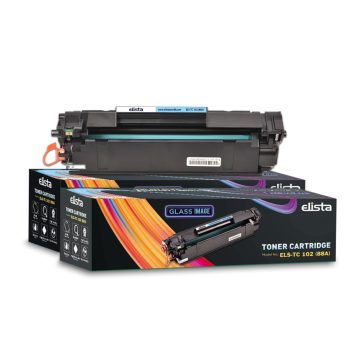 Elista 88A Black Toner Cartridge for HP LaserJet Printer P1007/P1008/P1106/P1108/M1136/M1213nf/M1216nfh (ELS-TC 102) - 1500 Pages Yield, Eco-Friendly, Smudge-Free