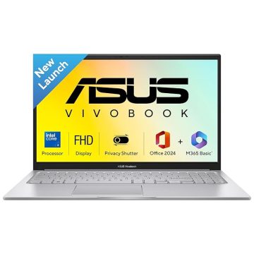 ASUS Vivobook 15 (2026),Intel Core 3 100U,(i3-14th Gen),Intel iGPU,8GB RAM,512GB SSD,FHD,15.6\\\"(39.6 cm),Windows 11,M365 Basic(1Y),Office 2024,Cool Silver,1.7 Kg,X1504VAP-IN005WS,Thin & Light Laptop