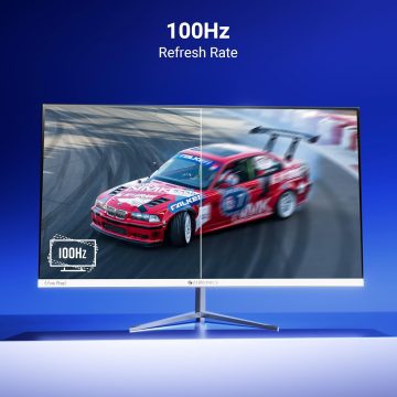 ZEBRONICS A27FHD LED 27 Inch (68.5 cm) Monitor, 100Hz Refresh Rate, HDMI, VGA, FHD 1920x1080, 250nits Brightness, Built-in Speaker, 500000:1 Dynamic Contrast Ratio, 16:9 Aspect Ratio, Wall Mountable