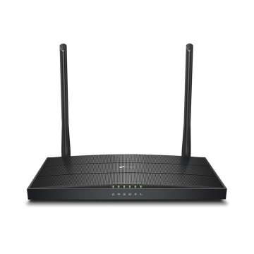 TP-Link XC220-G3V AC1200 Wireless 4 Gigabit Port, 1 VOIP Port, XPON Wireless Router (Black, Dual Band) with 2 External Dual Band Antennas, Easy Remote Management