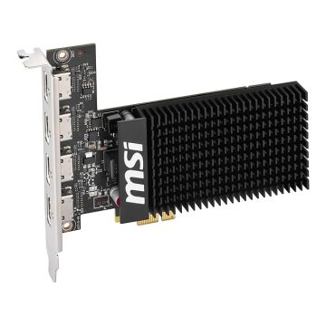 MSI GeForce GT 710 2GD3H 4HDMI Graphic Card - NVIDIA GeForce GT 710 GPU, 2GB DDR3 64-bit Memory, PCI Express Gen 2.0 x1 Interface, Upto 954 MHz