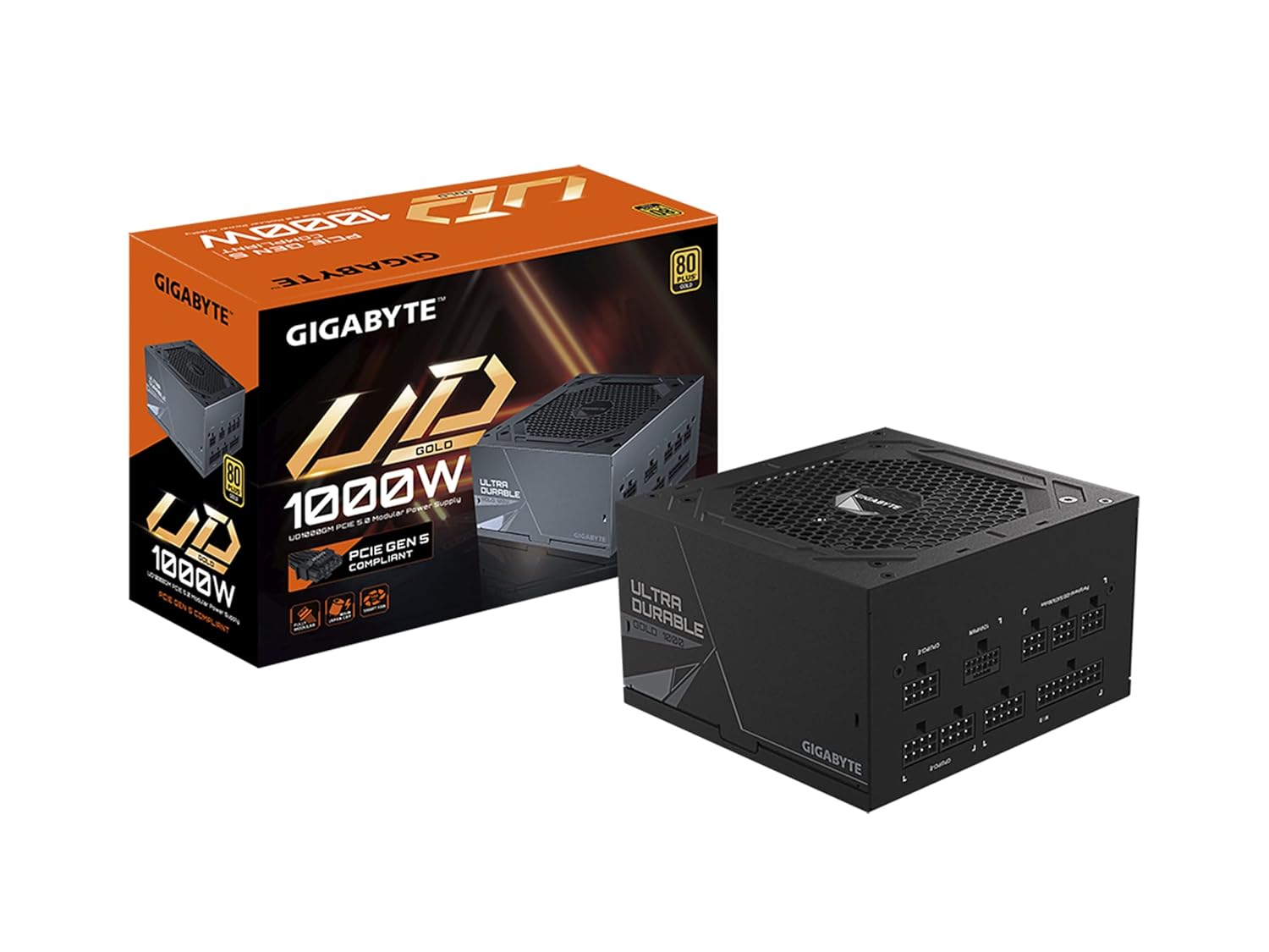 GIGABYTE GP-UD1000GM PG5 1000W PCIe 5.0 80 Plus Gold Certified Fully Modular Power Supply