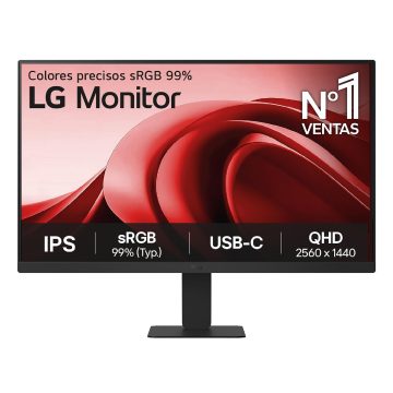 LG 24U631A IPS QHD (2560x1440) Monitor, 24 Inch, 100Hz, sRGB 99% (Typ.), HDR10, USB-C with PD 15W, HDMI, 3 Side Virtual Borderless, Head Phone Out, Reader Mode, 3 Years Warranty, Black