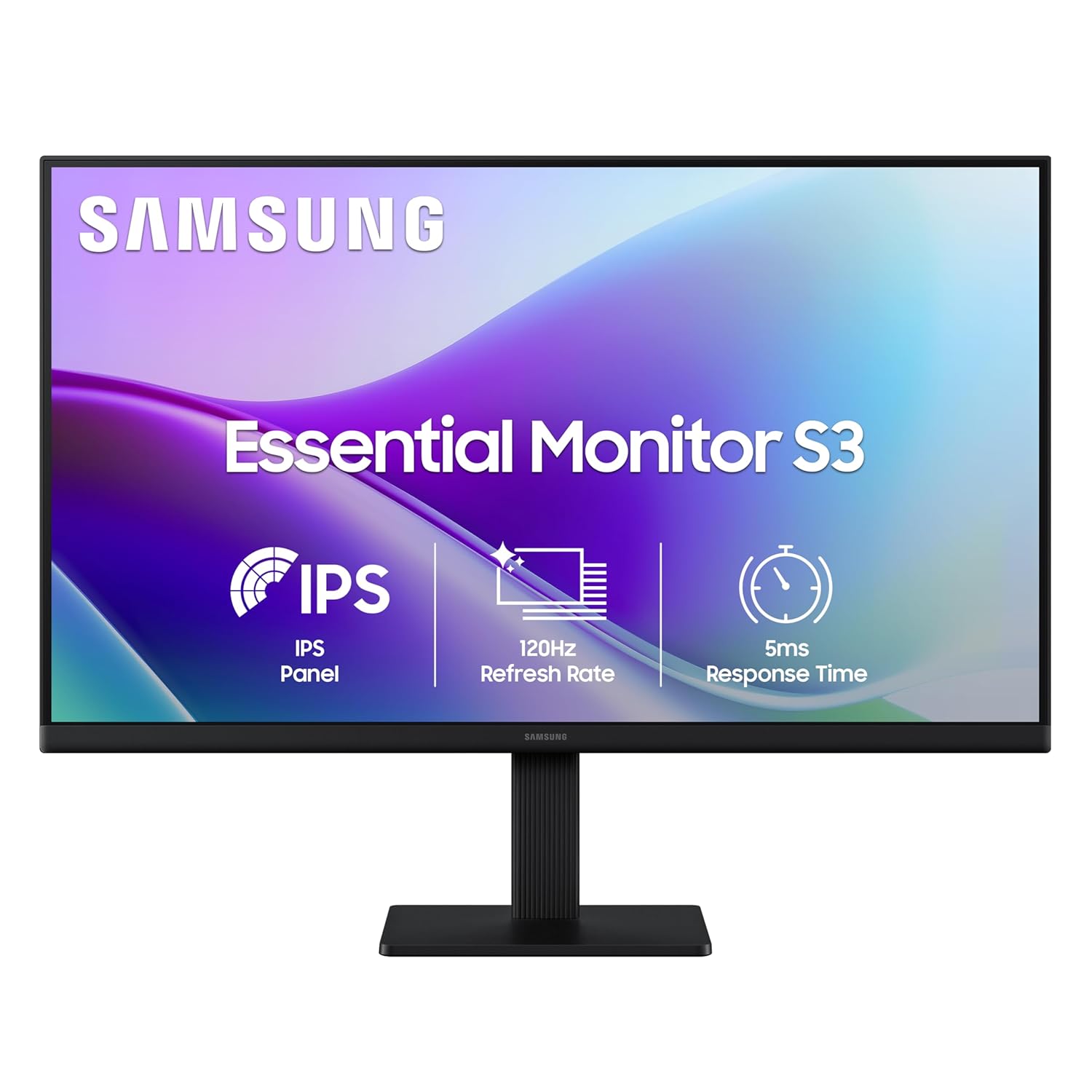 Samsung 22\" (55.88 cm) 120hz Flat Monitor|IPS Panel|FHD 1080p (1920 x 1080)|120 Hz|5 ms|Dual HDMI Ports (2EA)|Super Slim Borderless Design|Game Mode|Eye Saver Mode|Wall Mountable|LS22F320GAWXXL|Black