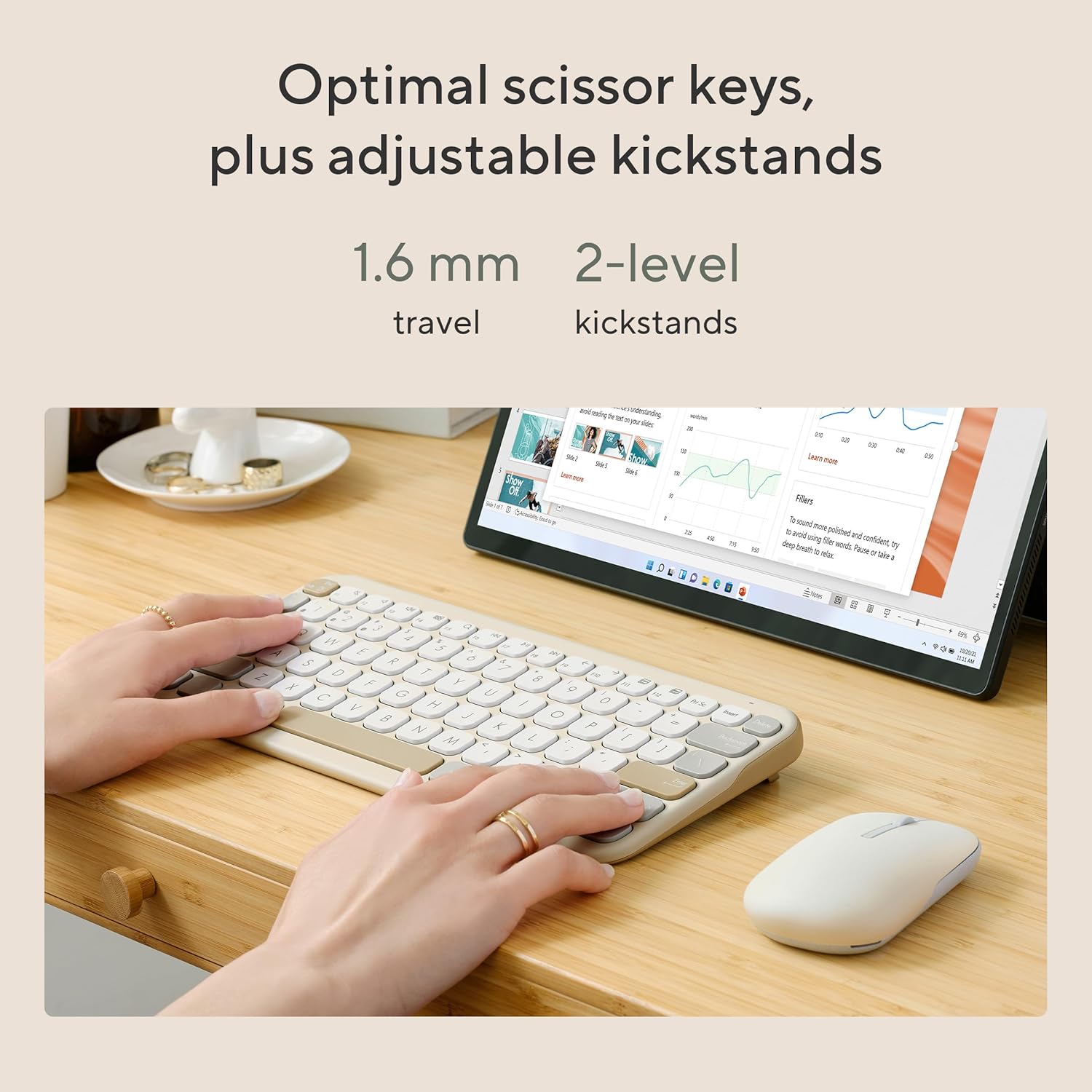 ASUS Marshmallow KW100 Wireless Keyboard – Oat Milk | Silent Scissor Keys,Compact Design,2-Year Battery Life, Compatible with Windows/Mac/Chrome/iOS & iPadOS Devices with Dedicated Copilot Key Visit the ASUS Store