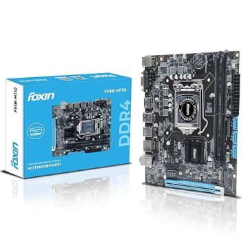 FOXIN H110 Motherboard Prime | LGA 1151 Socket | H110 Chipset | Dual Channel DDR4 RAM (Up to 32GB) | NVMe Port | USB 3.0, HDMI, VGA | Supports Intel 6th, 7th, 8th Gen CPUs | for Desktop PC