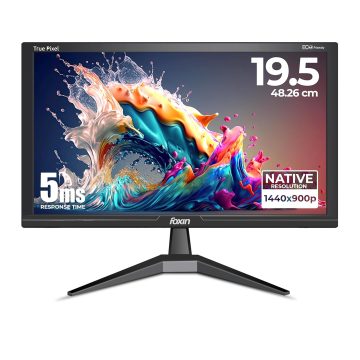 Foxin 19.5 Inch (48.26 cm) Crystal Flat LED Monitor | True Pixel HD Display, 1366x768p, 16.7M Colors, 5ms, 60Hz | HDMI & VGA Ports | Slim, Wall Mountable | Desktop/Office/CCTV Use | 1 Year Warranty