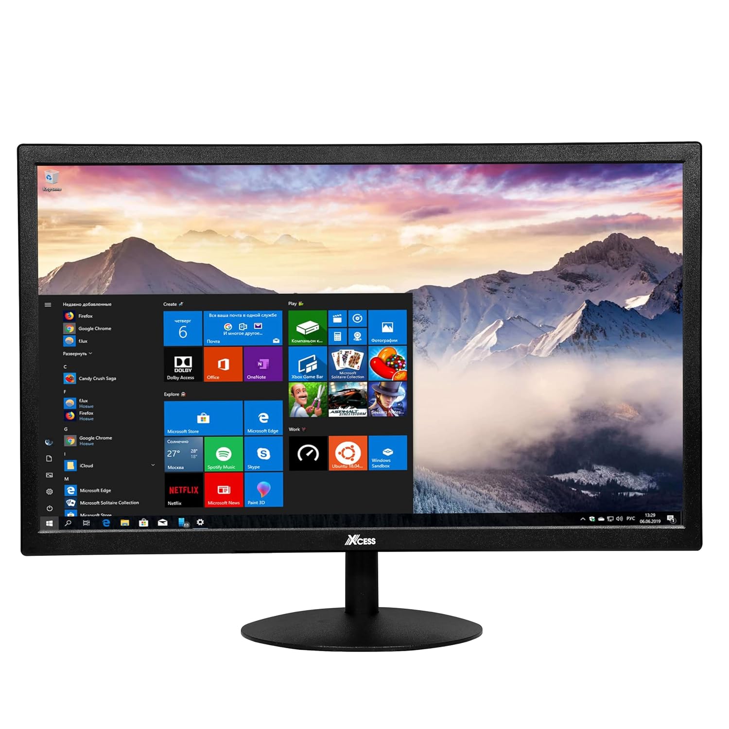 XCESS 22\\\" LED Monitor (XM39.1HD) | 1680×1050 Resolution | HDMI Port | Realistic Color | Broad Vision | Slim Glossy Design | Wall Mountable | Flexible Stand
