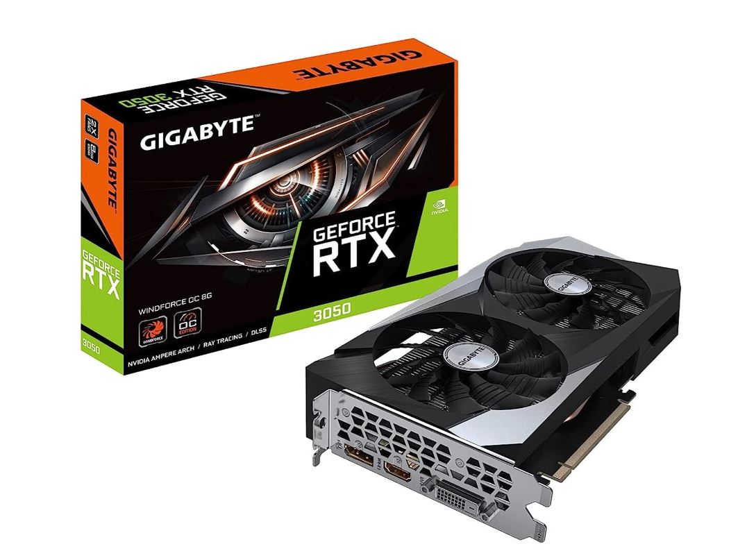 GIGABYTE GeForce RTX 3050 WINDFORCE OC V2 8GB GDDR6 GV-N3050WF2OCV2-8GD Video Card pci_e