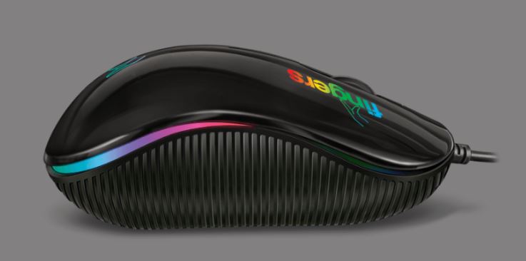 FINGERS RGB-Debonair USB Wired Mouse with Advance Optical Technology and Breathing RGB LED Lights (3 Buttons with Scroll Wheel |Ambidextrous | Windows®, macOS, Linux Compatible) Blush Pink