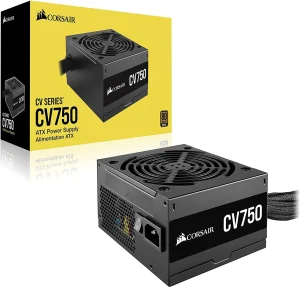 Corsair CV750 750 Watts Gaming PSU with 3 SATA Cables (Black)