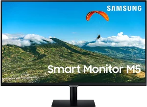 Samsung 27 inch M5 Smart Monitor with Netflix, YouTube, Prime Video and Apple TV Streaming (LS27AM500NWXXL, Black)