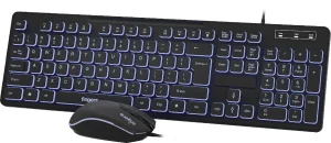 FINGERS Magnifico Duo Keyboard Mouse Combo Set (Jet Black)