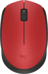 Logitech M171 / Optical Tracking, Ambidextrous Ambidextrous Optical Mouse (2.4GHz Wireless, Red, Black)