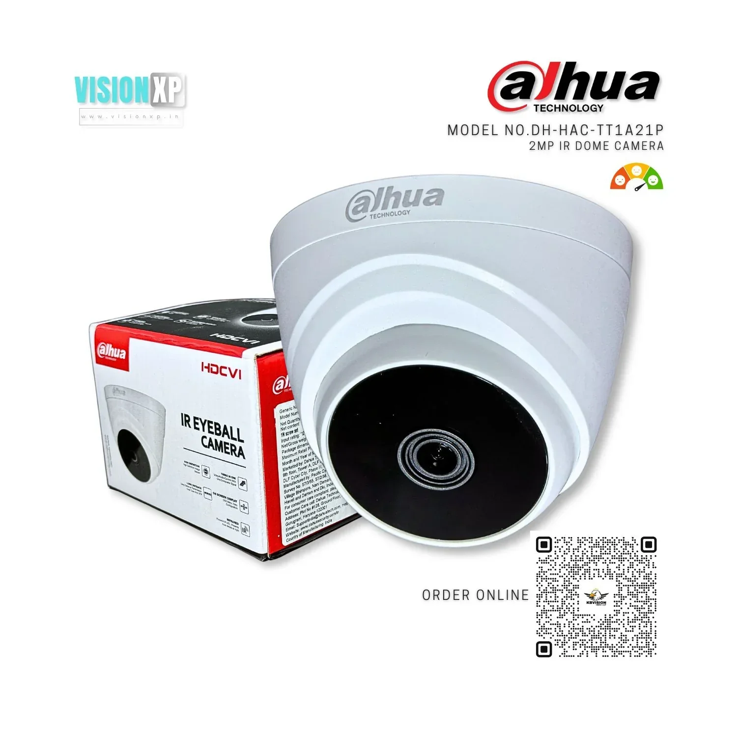 Dahua DH-HAC-T1A21P 2mp Indoor HDCVI IR Eyeball Dome Camera Lowest Price