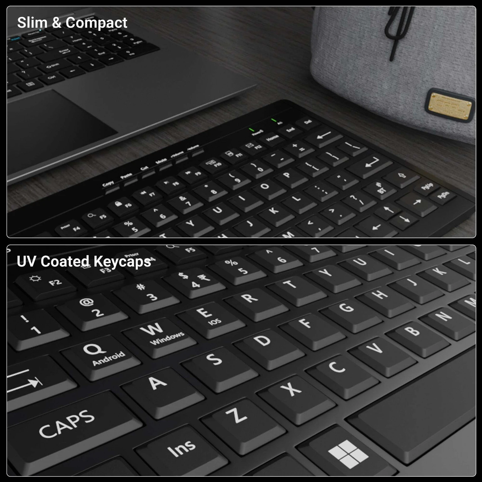 ZEBRONICS ZEB-A1 Wireless Standard Laptop Keyboard Compatible with Desktop (Black)