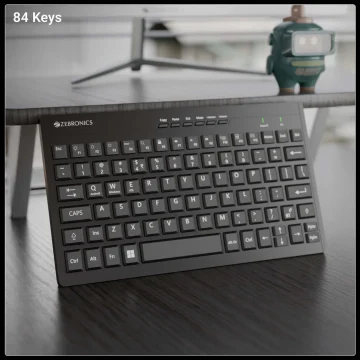 ZEBRONICS ZEB-A1 Wireless Standard Laptop Keyboard Compatible with Desktop (Black)